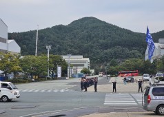 250929 25년 단체교섭 승리를 위한 출근선전전 (헬스장 4거리)